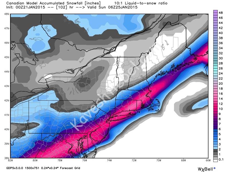 Snow amount predicted for new jersey
