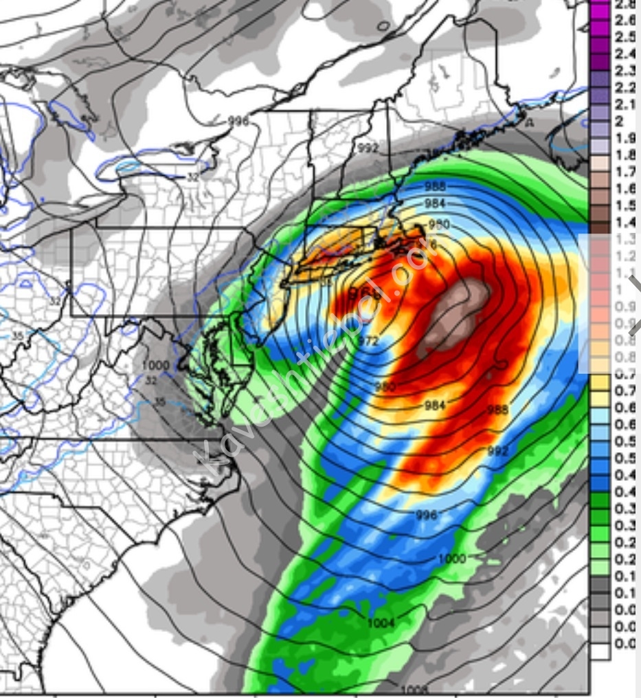 European weather model for storm on shabbos