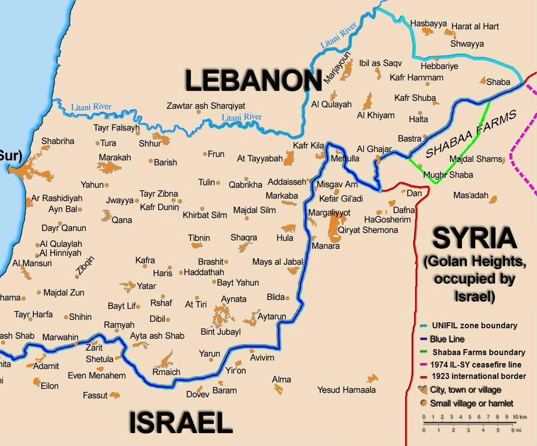 די שעבא פארמס, אויף די גרעניץ צווישן סיריע און לבנון, אקופירט דורך מדנ"י.