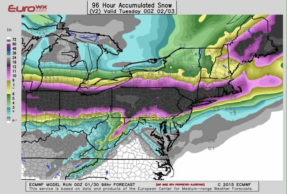 נייע european snow maps