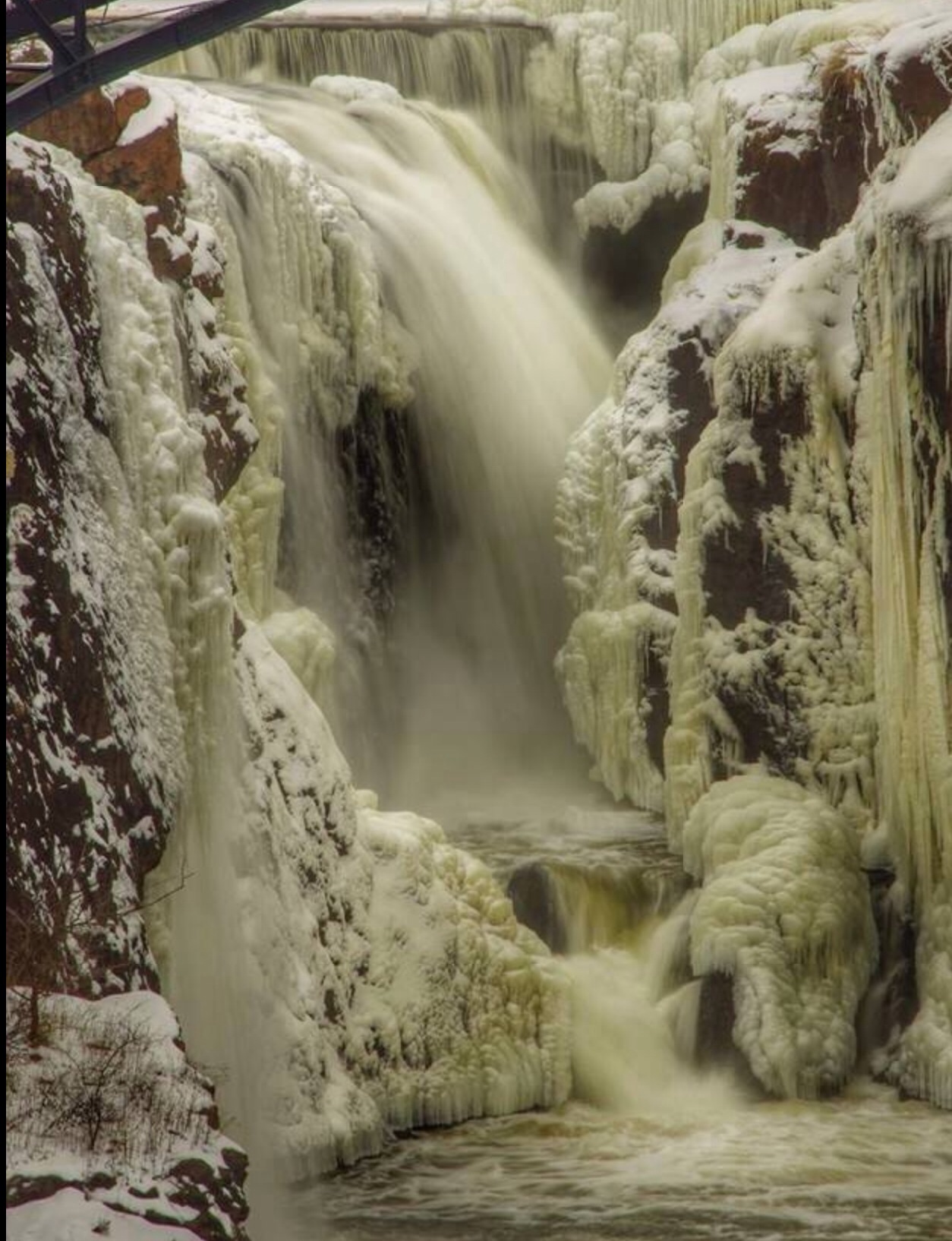 Frozen waterfall nj