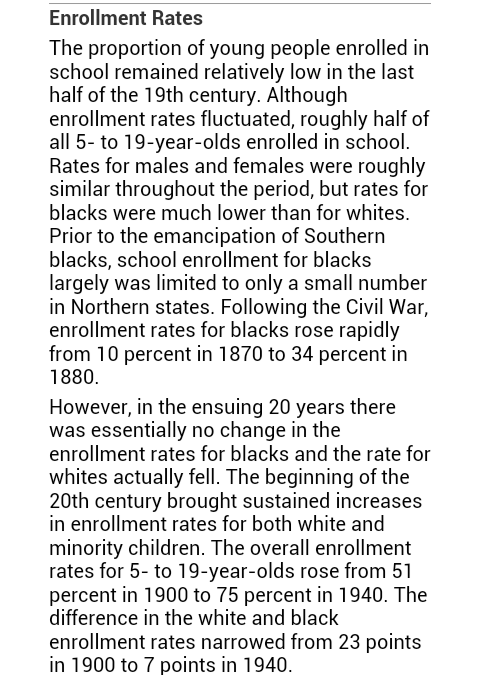 ערציאונג אין אמעריקע 1850-1940