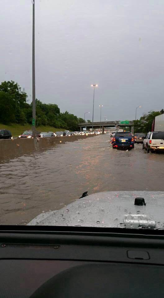 Flooding on interstate 90 near chicago
