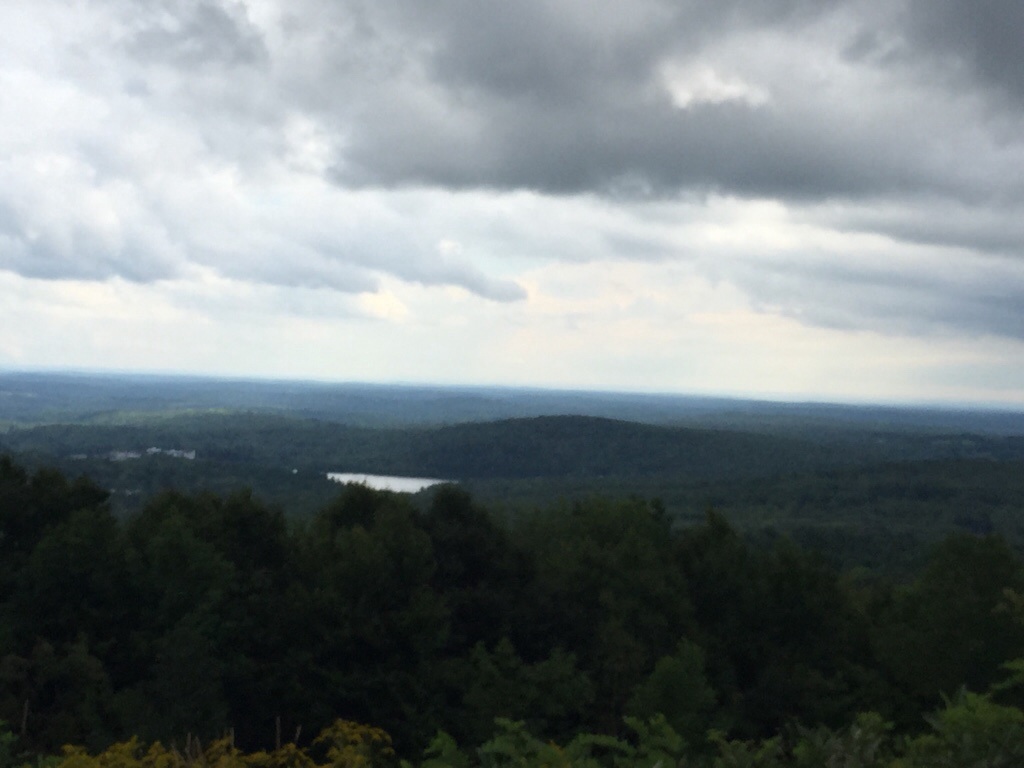 Scenic overlook, walnut mountain , swan lake in distance