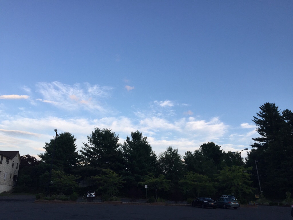 Evening clouds to the east, loch sheldrake.