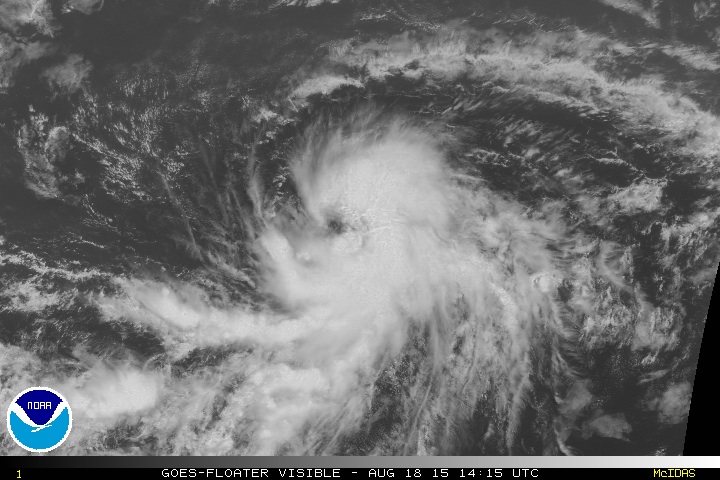 Satellite picture of tropical depression 4