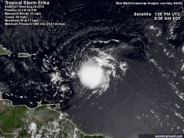 Satellite picture of Erika