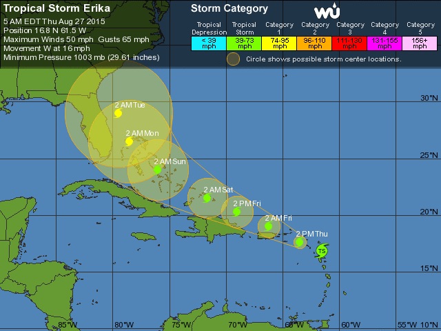 Hurricane center prediction this morning