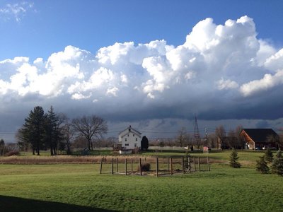 Storm clouds in distance northwest nj