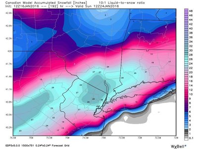 Yes, the canadian shows almost 2 feet of snow for next weekend . Wont happen.