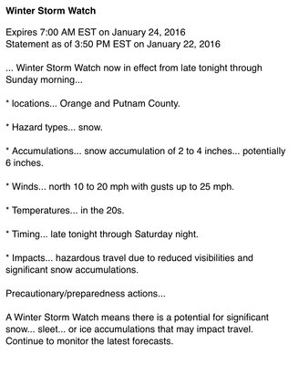 Monroe - winterstorm watch