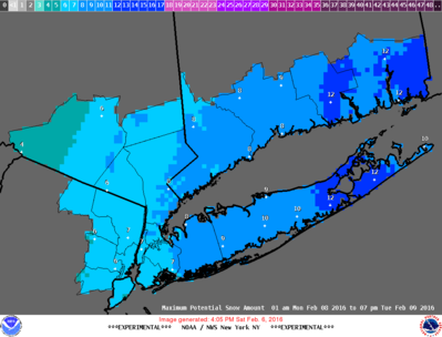Maximum amounts -first storm monday and tuesday