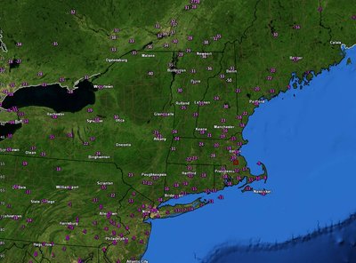 Wind chills in the northeast now