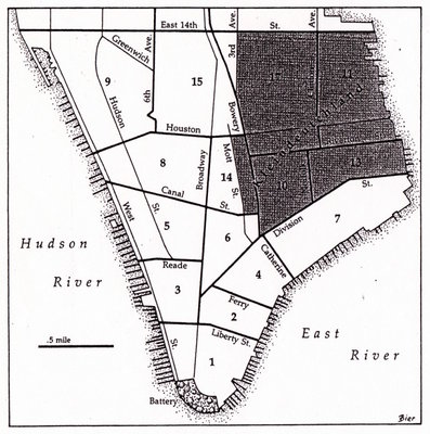 מאפע פון לאוער מאנהעטן 1846-1880, די געגנט פון קליינדויטשלאנד איז פארצייכנט אויבן רעכט’ס