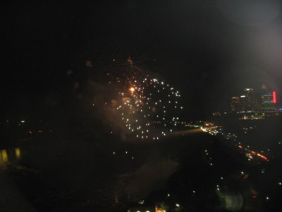 fireworks at the falls