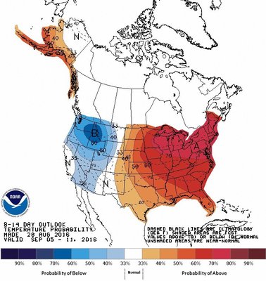 אפילו מיט די קיהלערע וועטער פון די פרייטאג ביז זונטאג איז נאך אלס פארגעזען אז אנהויב סעפטעמבער וועט זיין ווארעמער ווי נארמאל פאר די נארטאיסט
