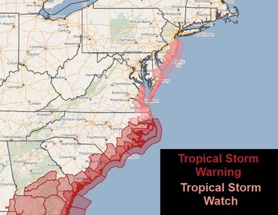 Tropicalstorm  warnings and watches