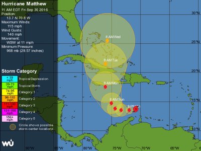 טרעק פון די האריקעין פאר די נעקסטע פאר טעג.