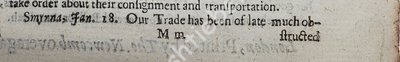 אן ארגינעלער באריכט אין א לונדונ'ער צייטונג פון יאר 1665, ווי דער עקסטאז ארום שבתי צבי ברענגט האנדל'ס פראבלעמען – חלק א'