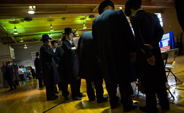 Voters lining up at Intermediate School 71 on Heyward Street in Williamsburg.jpg